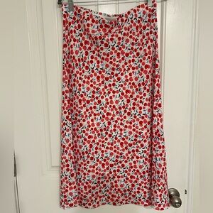 Loft Cherry Print Skirt